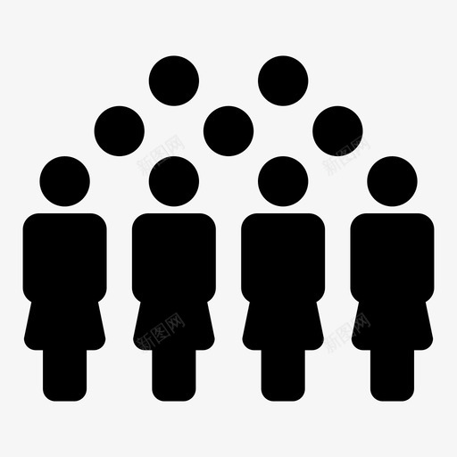 人员员工团队图标svg_新图网 https://ixintu.com 人口向量图标 人员 人群 员工 团队 女性 领导