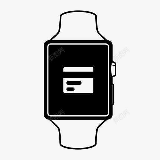 智能手表支付苹果移动图标svg_新图网 https://ixintu.com 智能手表 智能手表支付 移动 苹果