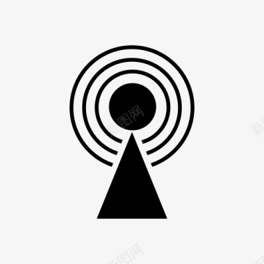 无线电天线广播gps图标图标
