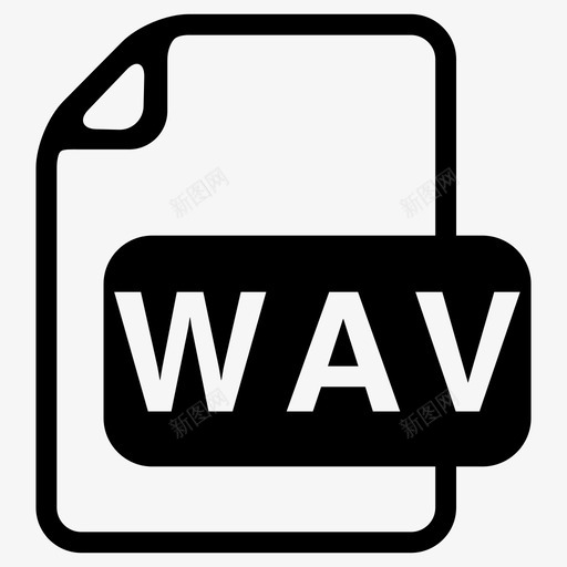 wav文件扩展名文件格式图标svg_新图网 https://ixintu.com wav 文件扩展名 文件格式 文件类型 波形音频