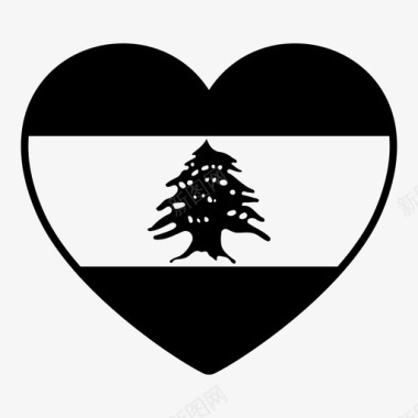 黎巴嫩国家旗帜图标图标