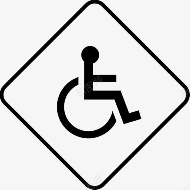 残疾残疾人停车场图标图标