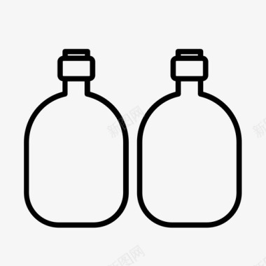 酒精瓶酒瓶玻璃瓶图标图标