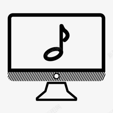 音乐显示器电脑显示器桌面显示器图标图标