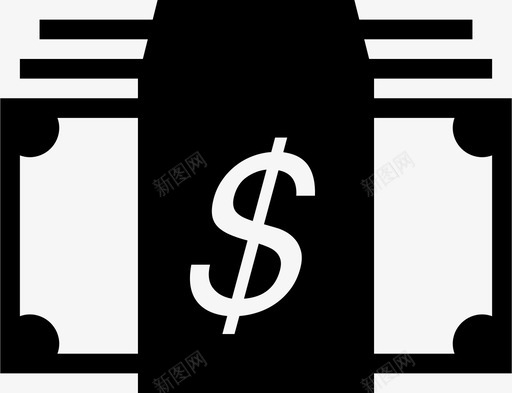 现金美元收入图标svg_新图网 https://ixintu.com 利润 商业和金融 收入 现金 票据 美元 货币