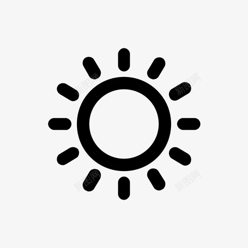 阳光光线天气图标svg_新图网 https://ixintu.com 光线 天气 自然 阳光