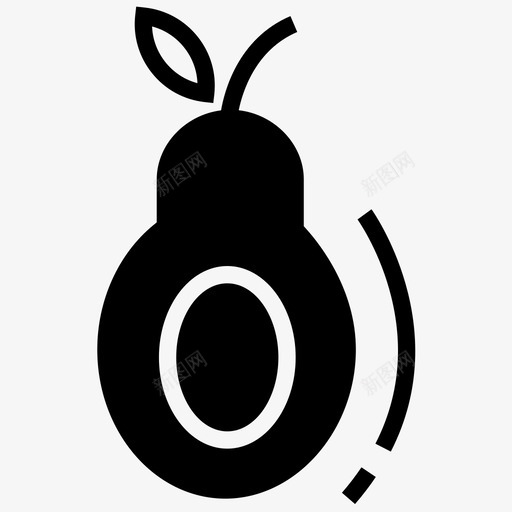 鳄梨食物水果图标svg_新图网 https://ixintu.com 倡导水果 水果 绿色水果 食物 鳄梨