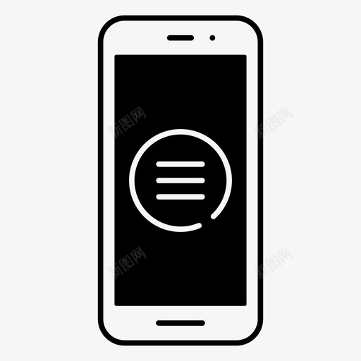 菜单已连接互联网图标svg_新图网 https://ixintu.com 互联网 已连接 新技术 智能手机 智能手机已连接 极简主义 菜单