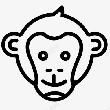 猴子脸动物森林图标图标