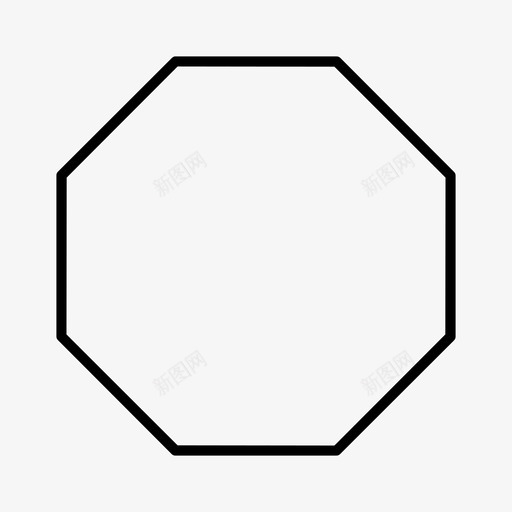 八角形几何学多边形图标svg_新图网 https://ixintu.com 八角形 几何学 多边形 形状