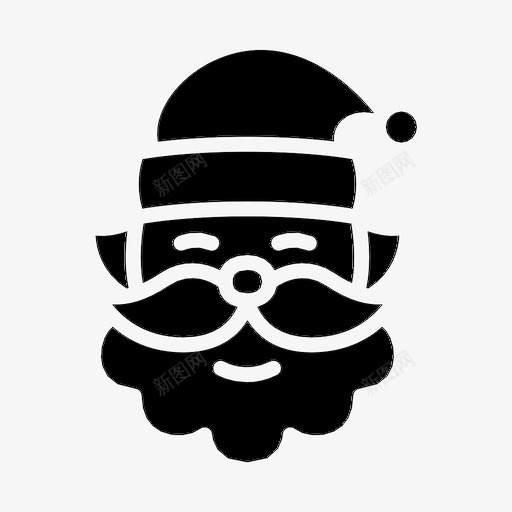 圣诞老人胡子圣诞节图标svg_新图网 https://ixintu.com 圣诞老人 圣诞节 新年 胡子 面具