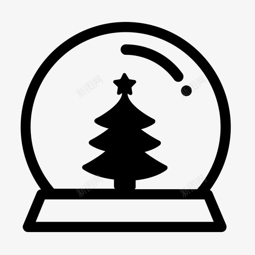 雪球圣诞树冬天图标svg_新图网 https://ixintu.com 冬天 圣诞树 圣诞节 雪球