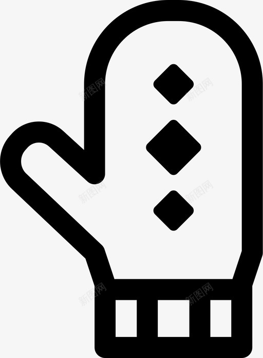 装饰连指手套衣服手套图标svg_新图网 https://ixintu.com 冬天 圣诞节和冬天 手 手套 温暖 衣服 装饰连指手套