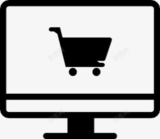 电脑购物台式电脑采购图标svg_新图网 https://ixintu.com 台式电脑 电脑购物 购物车 采购
