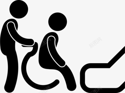 轮椅辅助不能图标图标