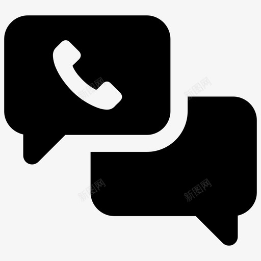 语音通话通讯信息图标svg_新图网 https://ixintu.com 信息 电话 短信 语音通话 通讯 通讯第8卷
