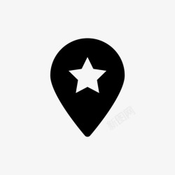 地图标准收藏夹位置标识位置标识地图图标高清图片