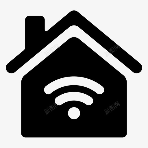 wifi家庭智能图标svg_新图网 https://ixintu.com wifi 家庭 无线 智能 男士