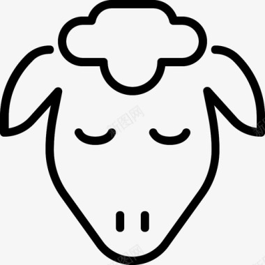 羊羔肉屠夫食物图标图标
