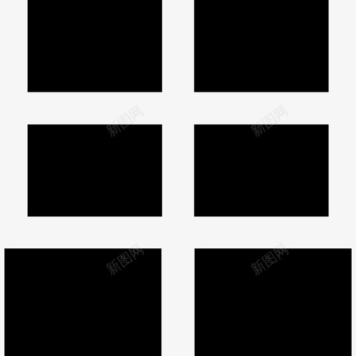 六个矩形符号形状仪表板图标svg_新图网 https://ixintu.com 仪表板 六个矩形符号 形状