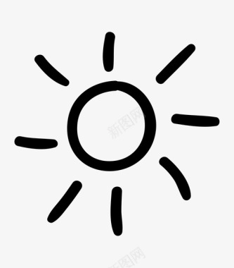 太阳手绘光线图标图标