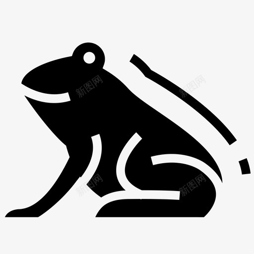 青蛙动物游泳图标svg_新图网 https://ixintu.com 动物 水 游泳 青蛙