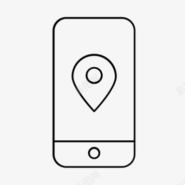 智能手机gps地理定位谷歌地图图标图标
