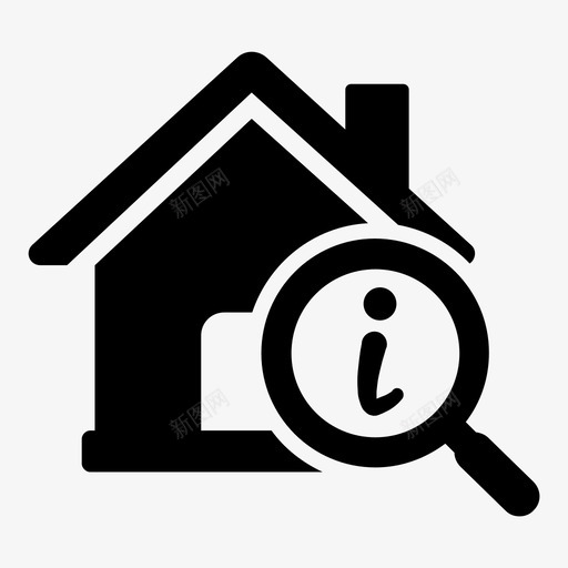 房地产房子信息图标svg_新图网 https://ixintu.com 信息 房地产 房子 搜索 财产