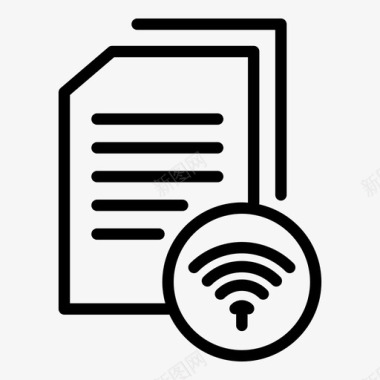 wifi文档office文档共享文档图标图标