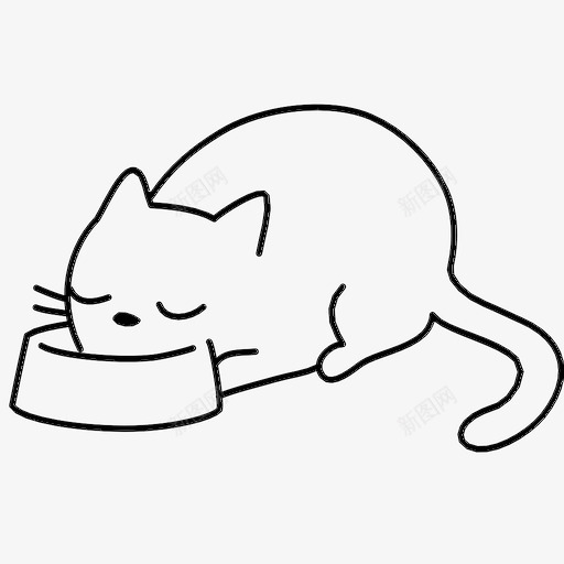 吃猫吃东西吃饭图标svg_新图网 https://ixintu.com 吃东西 吃猫 吃饭 宠物 猫的力量