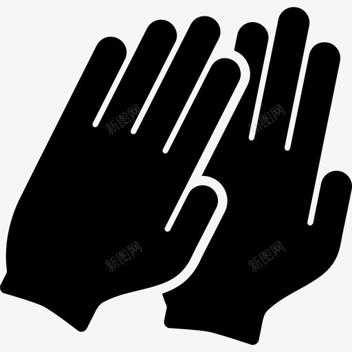 擦手套黑手套工具和用具图标svg_新图网 https://ixintu.com 工具和用具 擦手套黑手套