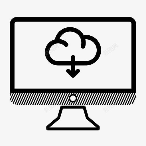云监控电脑监控桌面监控图标svg_新图网 https://ixintu.com 下载云监控 桌面监控 电脑监控