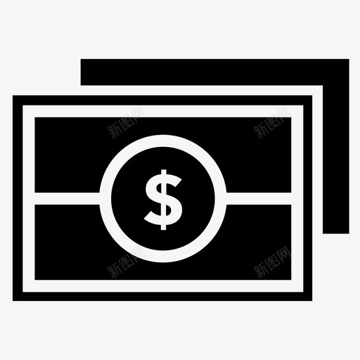 美元钞票现金图标svg_新图网 https://ixintu.com 现金 美元 美元钞票 货币 钞票