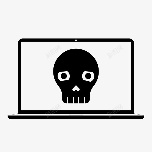 骷髅电脑破电脑死电脑图标svg_新图网 https://ixintu.com 死电脑 海盗 病毒 破电脑 砸电脑 骷髅电脑 黑客 黑客病毒坏电脑