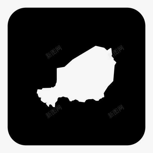 尼日尔非洲国家图标svg_新图网 https://ixintu.com 世界地图广场 位置 国家 地图 尼日尔 非洲