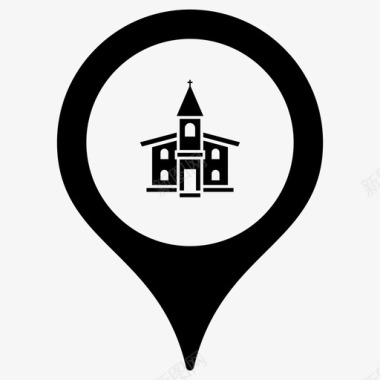 教堂小教堂地图标记图标