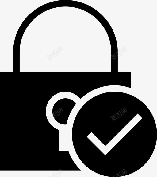 锁定检查完成确定图标svg_新图网 https://ixintu.com 保护 安全 完成 标准图标 确定 锁定检查
