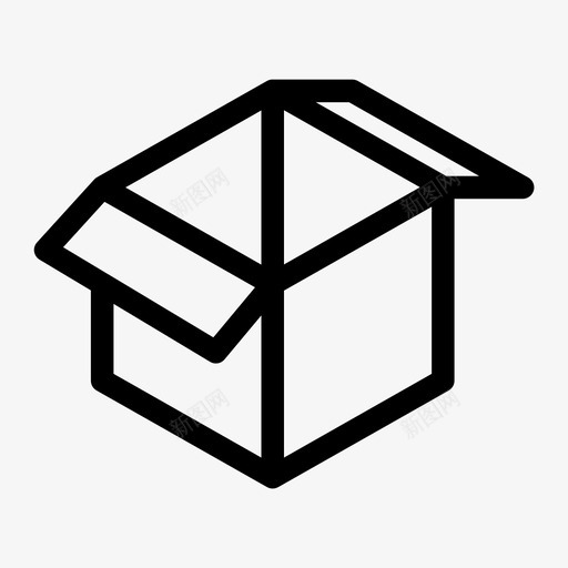 箱子集装箱敞口图标svg_新图网 https://ixintu.com 储存 包装 敞口 箱子 集装箱