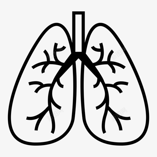 呼吸系统身体系统人图标svg_新图网 https://ixintu.com 人 呼吸系统 器官 身体系统