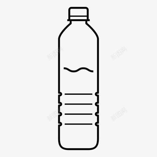 水瓶500毫升液体图标svg_新图网 https://ixintu.com 500毫升 可回收 塑料 水容器 水瓶 液体 纯