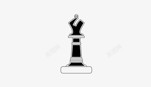 主教国际象棋棋盘图标图标