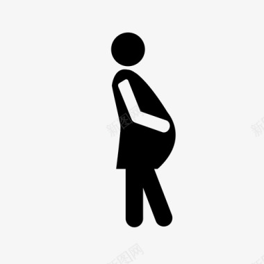 孕妇设施女士图标图标