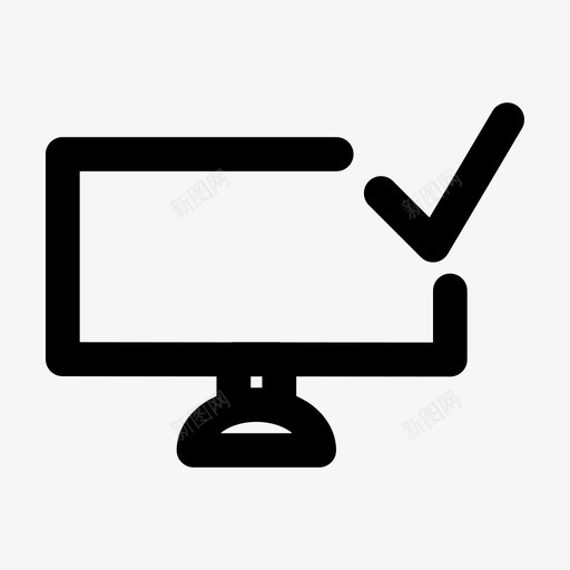 批准监视器接受确定图标svg_新图网 https://ixintu.com 屏幕 批准监视器 接受 监视器粗体 确定