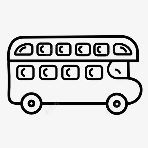 双层巴士英国伦敦图标svg_新图网 https://ixintu.com 交通 伦敦 双层巴士 英国