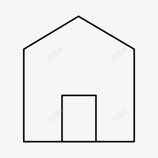 房子建筑家图标svg_新图网 https://ixintu.com 家 常用图标 建筑 房子
