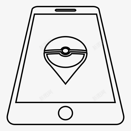 pokemongo球游戏图标svg_新图网 https://ixintu.com pokemonball pokemongo pokemongopokemonballpokestop 地图标记 游戏 球