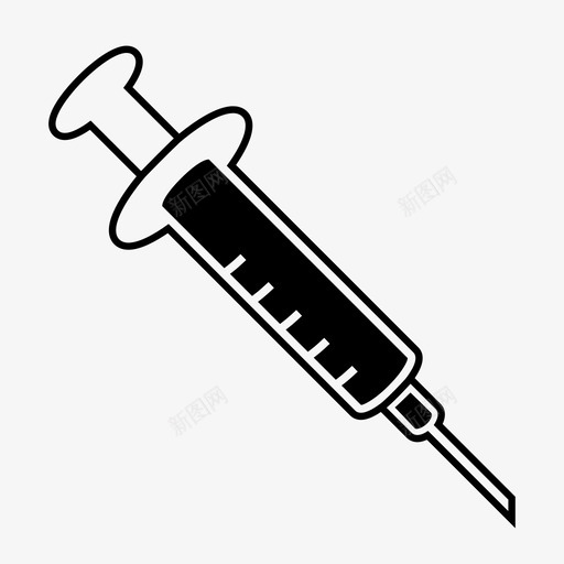注射器血液针剂图标svg_新图网 https://ixintu.com 注射器 疫苗 血液 针剂 针头