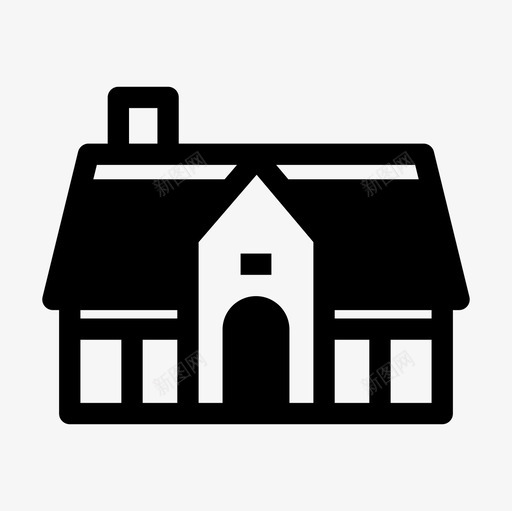 房产房屋住宅图标svg_新图网 https://ixintu.com 住宅 别墅 建筑和地标填充图标集 房产 房屋