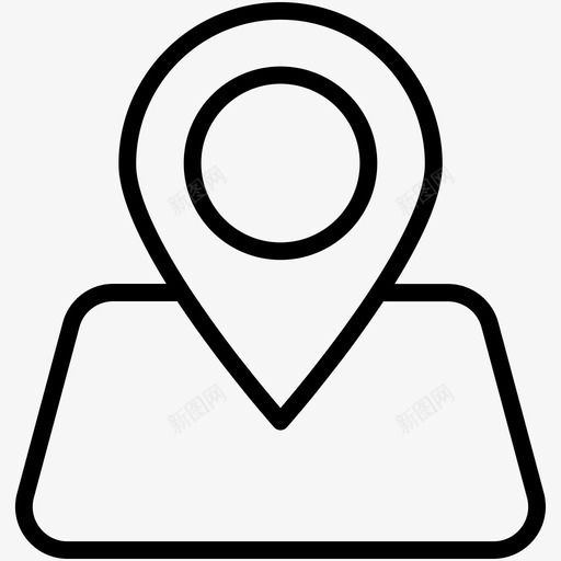 地图位置标记定位销图标svg_新图网 https://ixintu.com 位置指针 位置标记 地图 地图定位销 定位销 导航 房地产泡沫图标