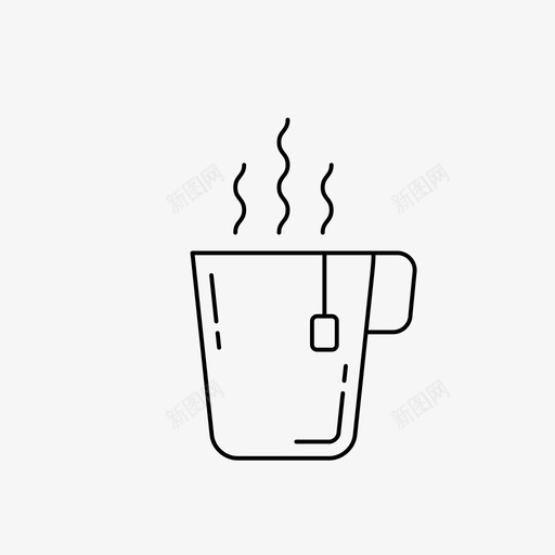 马克杯饮料杯子图标svg_新图网 https://ixintu.com 杯子 热的 茶 食品饮料 饮料 马克杯